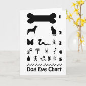 Dog Eye Chart Wenskaart Kaart (Gele Bloem)