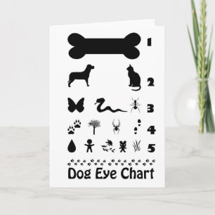 Dog Eye Chart Wenskaart Kaart