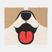 Dog Face Fleece Deken (Voorkant (Horizontaal))