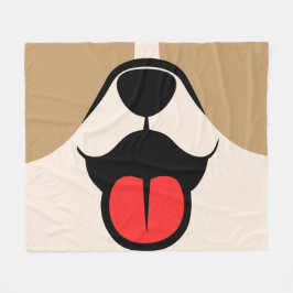 Dog Face Fleece Deken