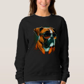 Dog Face for Boxer and Sunglasses Trui (Voorkant)