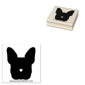 Dog Face French Bulldog Rubberstempel (Gestempeld)