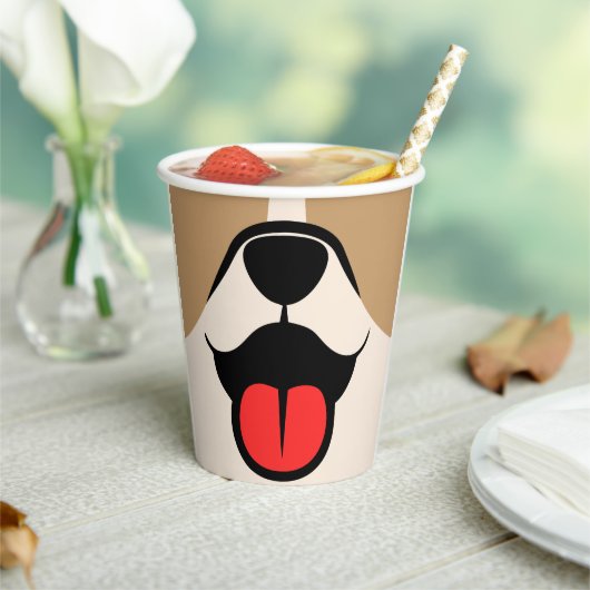 Dog Face Papieren Bekers (Insitu)