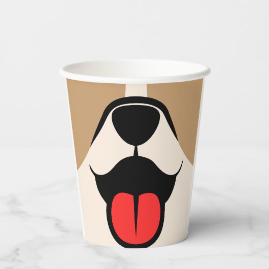 Dog Face Papieren Bekers (Achterkant)