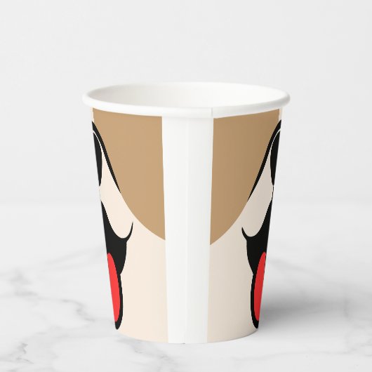 Dog Face Papieren Bekers (Rechts)