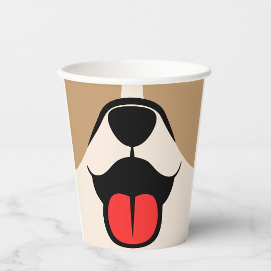 Dog Face Papieren Bekers (Voorkant)