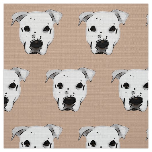 Dog Face Pattern Stof (Swatch)
