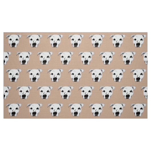 Dog Face Pattern Stof (Fat Quarter)
