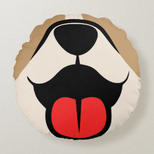 Dog Face Rond Kussen