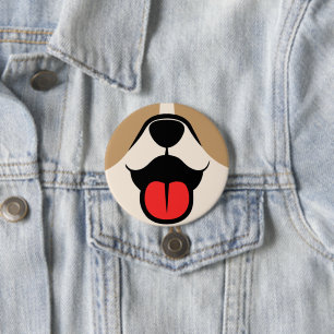 Dog Face Ronde Button 7,6 Cm
