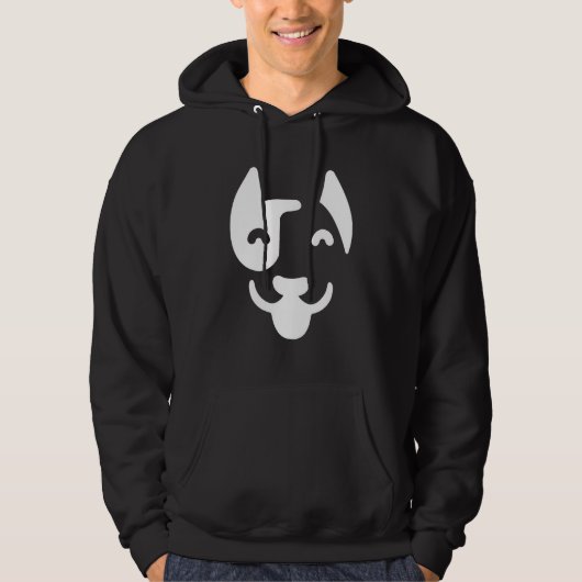 Dog Face Silhouette Hoodie (Voorkant)