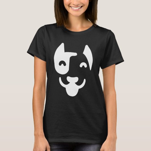 Dog Face Silhouette T-shirt (Voorkant)