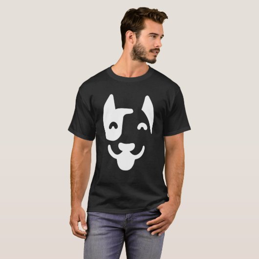 Dog Face Silhouette T-shirt (Voorkant volledig)