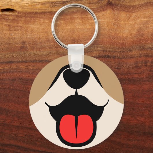 Dog Face Sleutelhanger (Achterkant)
