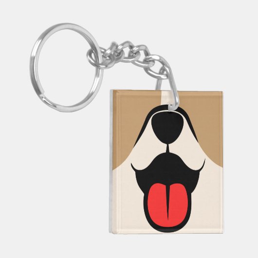 Dog Face Sleutelhanger (Voorkant Links)