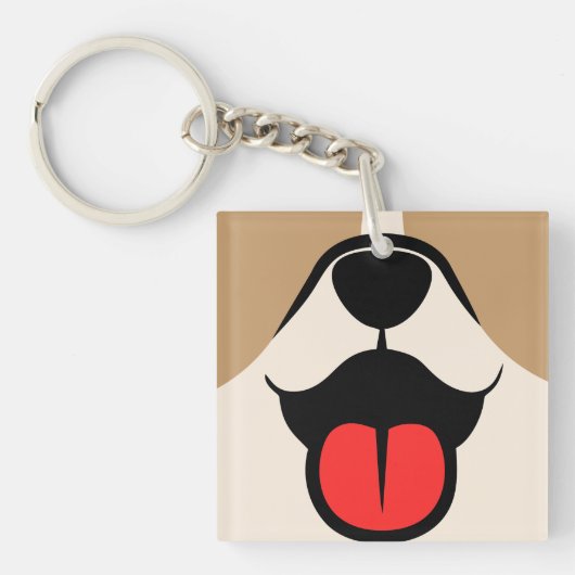 Dog Face Sleutelhanger (Voorkant)