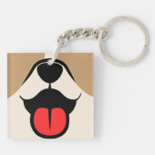Dog Face Sleutelhanger (Achterkant)