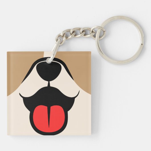 Dog Face Sleutelhanger (Achterkant)