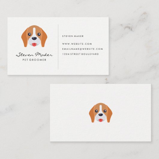 Dog Face Visitekaartje (Voorkant / Achterkant)