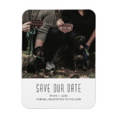 Dog Family Photo Unique Save the Date Magneet (Verticaal)