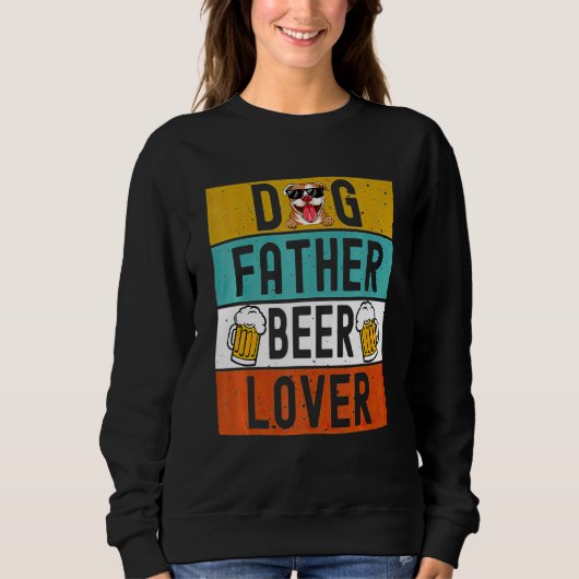 Dog Father Beer Dad Dog Vaderdag Beer Trui (Voorkant)