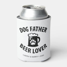 Dog Father Beer Lover Funny Dog Lover Blikjeskoeler