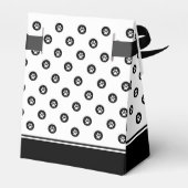 Dog Favor Box Zwart-wit Paw Print Favor Box Bedankdoosjes (Achterkant)