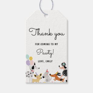 Dog Favor tags Puppy Pawty Moderne Animals Birthda Cadeaulabel