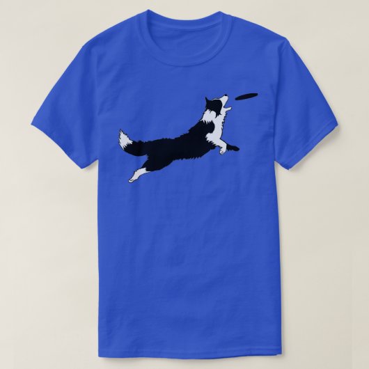Dog Fetch Frisbee Border Collie T-shirt (Design voorkant)