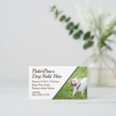 Dog Field Hire Puppy Park Visitekaartje (Staand voorkant)