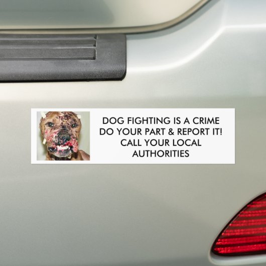 DOG FIGHTING IS EEN misdaadbumpersticker Bumpersticker (Op auto)