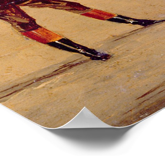 Dog Fighting (olie op papier) Poster (Hoek)