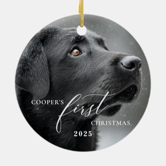 Dog First Christmas Script Ornament (Achterkant)