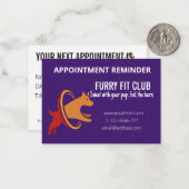 Dog Fitness & Exercise Appointcard Notitiekaartje (Voorkant / Achterkant in situ)