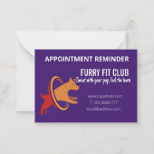 Dog Fitness & Exercise Appointcard Notitiekaartje (Voorkant)