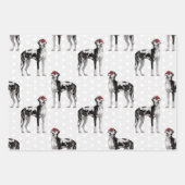 Dog Floral Great Dane Pattern, Hondenliefhebber Inpakpapier Vel (Voorkant 2)