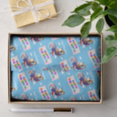 Dog Flying Airplane Personised Birthday Tissuepapier (Geschenk)