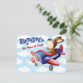 Dog Flying Briefkaart (Staand voorkant)