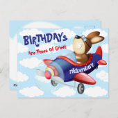 Dog Flying Briefkaart (Voorkant / Achterkant)