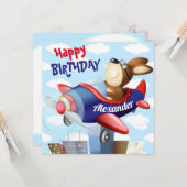 Dog Flying Kaart (Voorkant / Achterkant in situ)