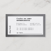 Dog Food Great DAne Visitekaartje (Achterkant)