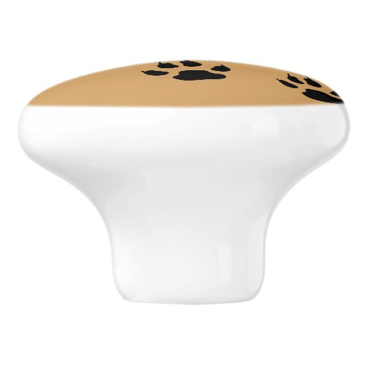 Dog Footprint Keramische Knop (Zijkant)