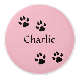 Dog Footprint Keramische Knop