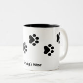 Dog Footprint Two-Tone Coffee Mok (Voorkant rechts)