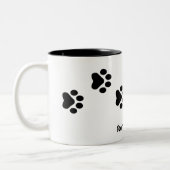 Dog Footprint Two-Tone Coffee Mok (Links)