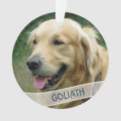 Dog Foto aangepast acryl kerstfeest Ornament (voorkant)