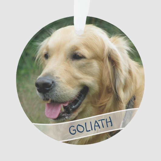 Dog Foto aangepast acryl kerstfeest Ornament (voorkant)