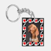 Dog Foto aangepast Afbeelding en tekst Sleutelhanger (Voorkant Links)