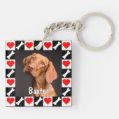 Dog Foto aangepast Afbeelding en tekst Sleutelhanger (Achterkant)