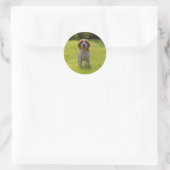 Dog Foto aangepast Ronde Sticker (Tas)